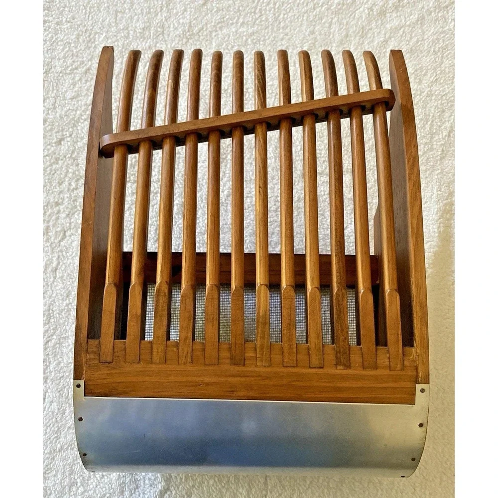 Vintage Handmade Mass. Wooden Cranberry Rocker Scoop Rake w Insert Primitive